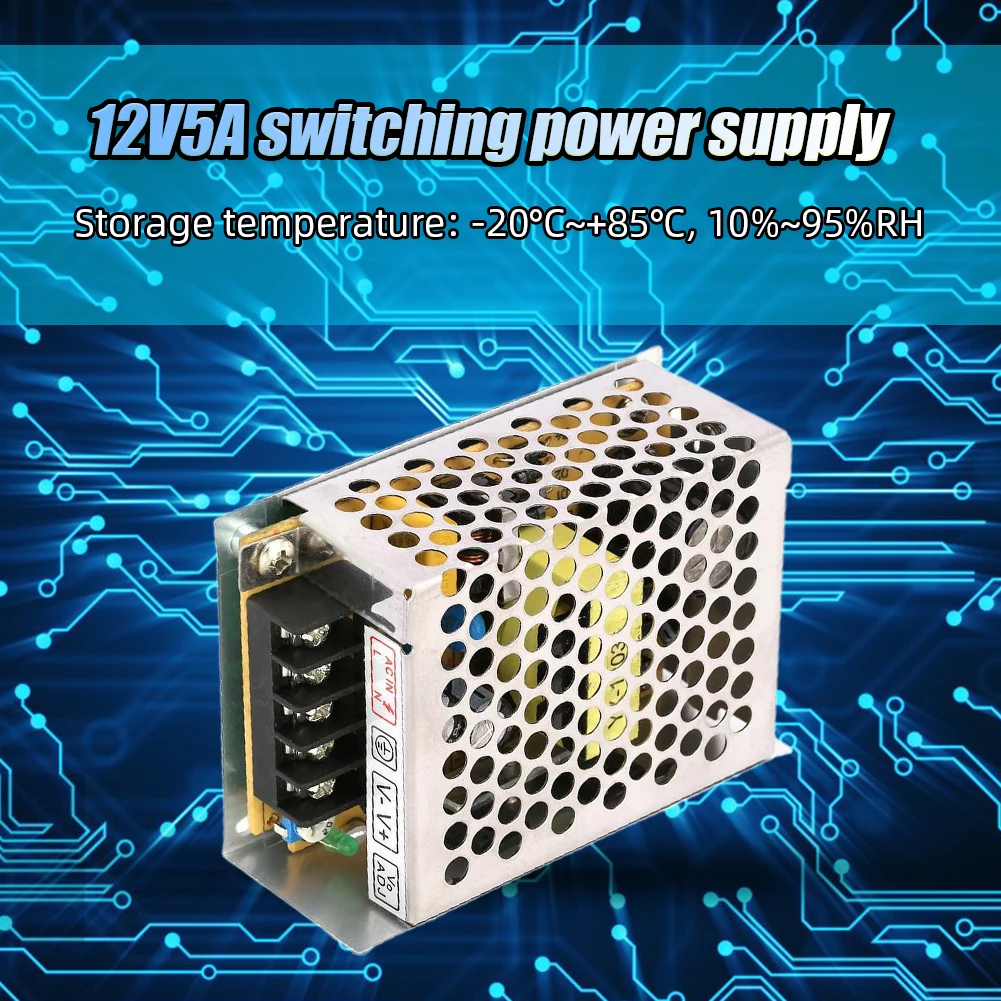 12V 5A Power Supply Adapter 60 - Smps Power Supply recension och pris
