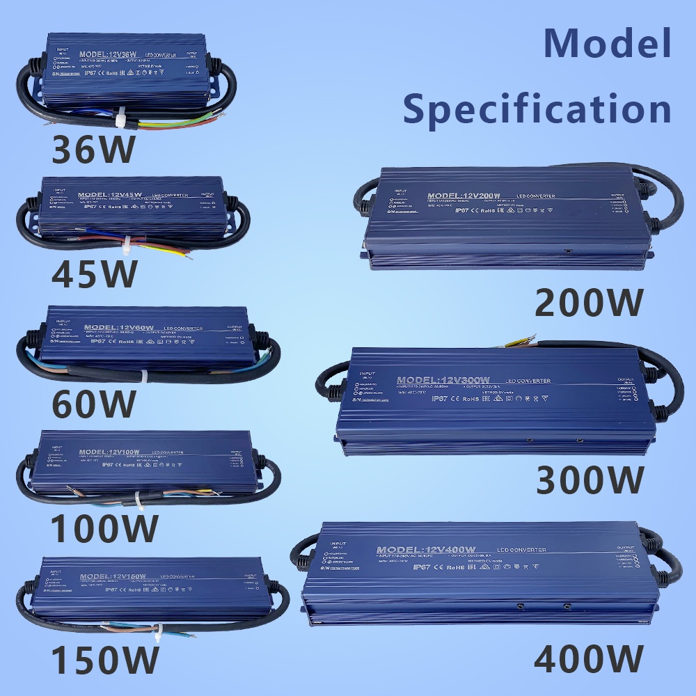 IP67 Waterproof Input 110V-265 - Power Supply 12V recension och pris