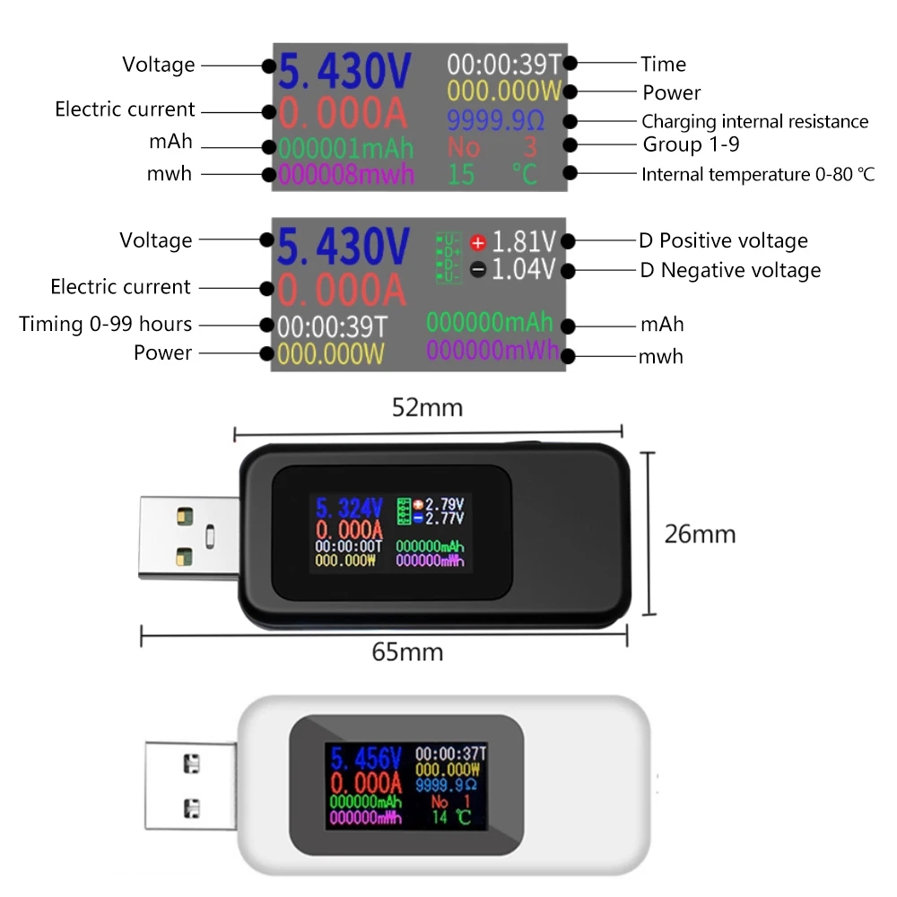 10 in 1 USB Tester DC Digital  - Power Supply Tester recension och pris
